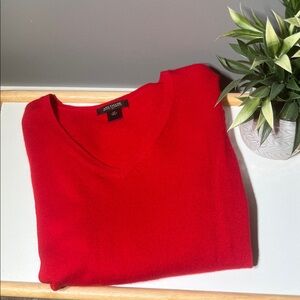 Croft & Barrow Bright Red V-Neck Sweater